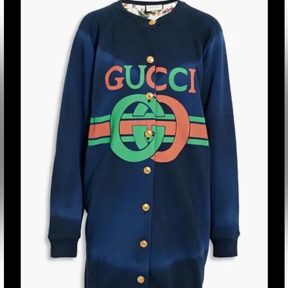 NWT Runway Gucci Women Coat French Terry Cotton Italy Size Small - Picture 3 of 11